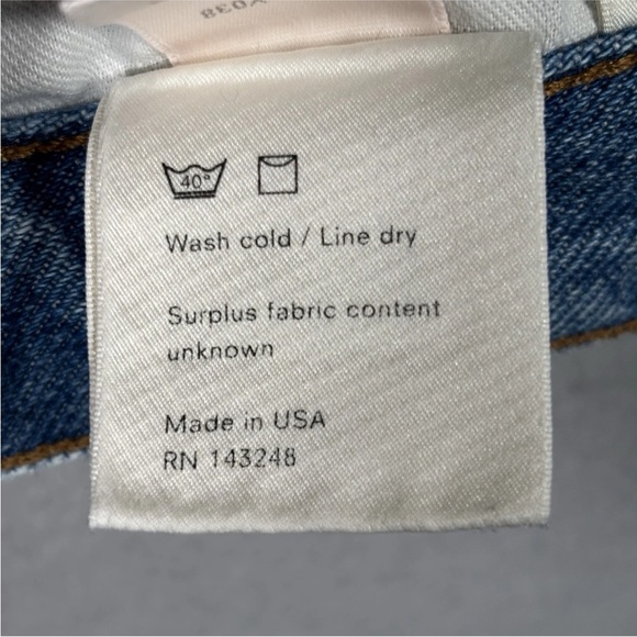 Reformation Jean Short Women’s Size 29 Blue Cut Off Caribbean Wash Button Fly - Picture 8 of 13